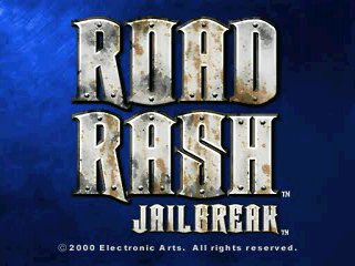 Road Rash Jailbreak title screen for Playstation